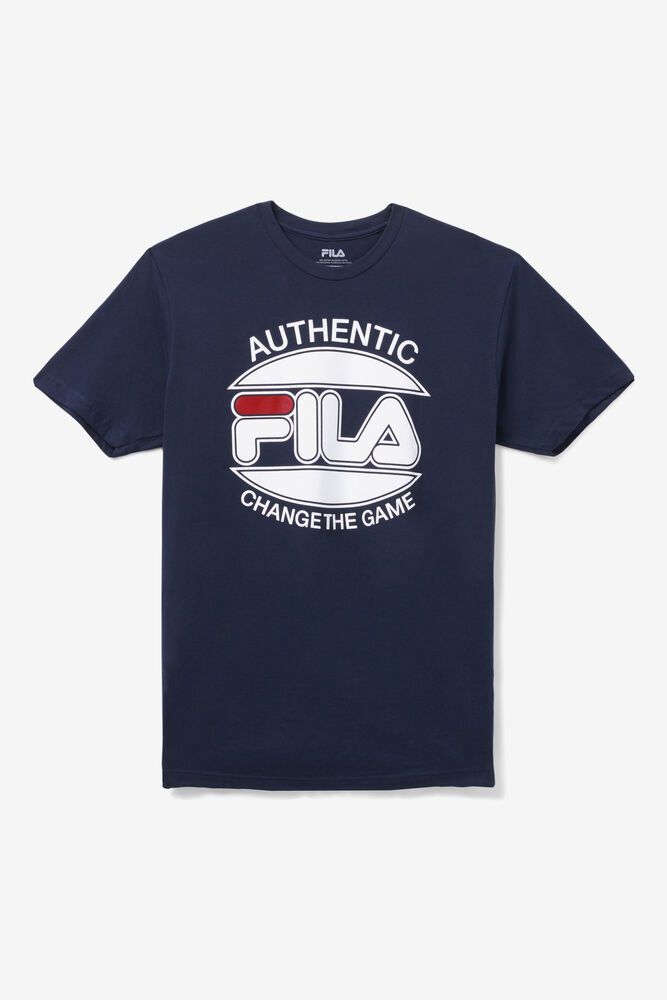 Fila T-Shirt Mens Navy Change The Game - Ireland 57694-BAOZ